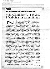 Il Gallo, 1820 l'ultima cantina